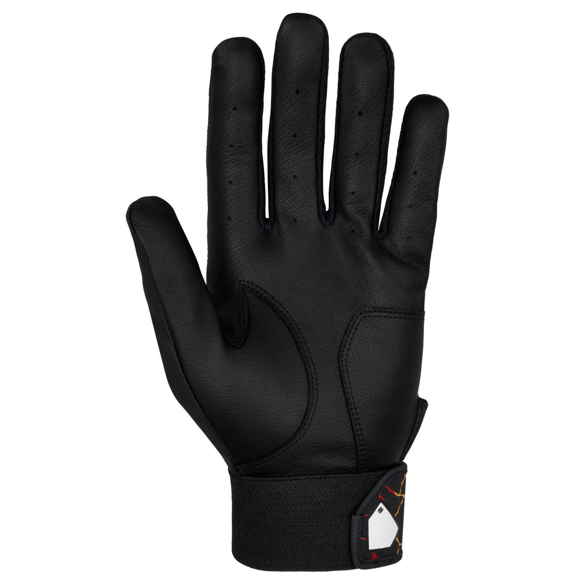 Mizuno MVP Youth Baseball Batting Glove - Black-Orange - HIT a Double - 1