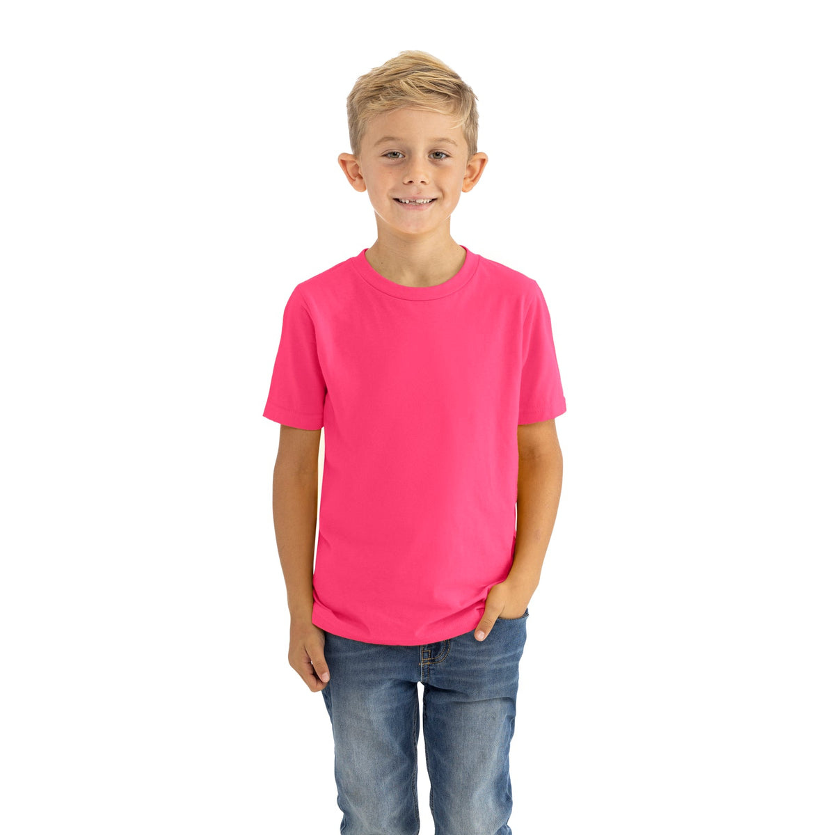 Next Level 3310 Youth Cotton T-Shirt - Hot Pink