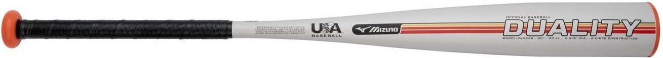 Mizuno DUALITY HYBRID - Big Barrel Youth USA Approved Bat (-10) - Gray-Red - HIT a Double - 1