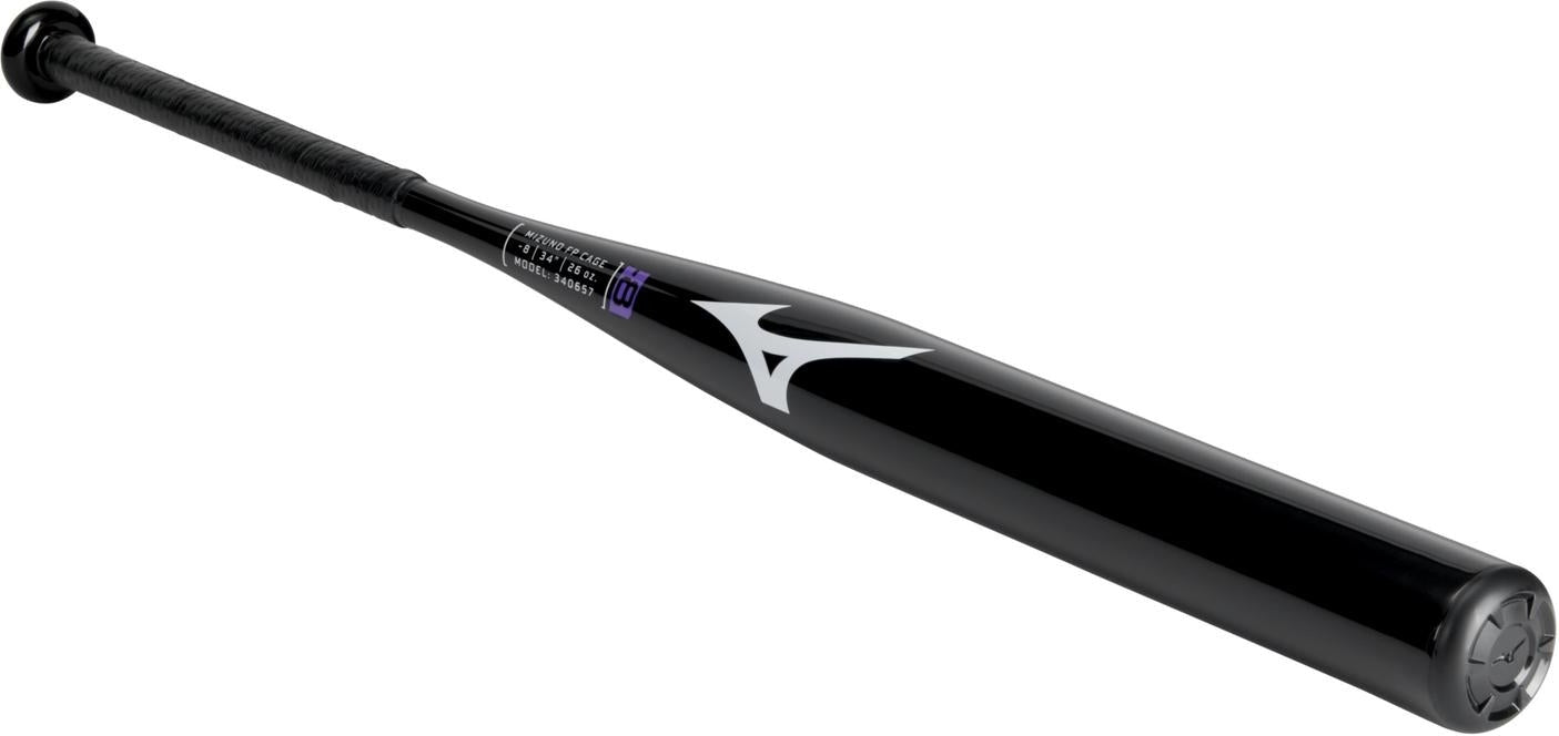 Mizuno CRBN1 Cage Bat  Fastpitch Softball Training Bat (-8) - Black - HIT a Double - 1