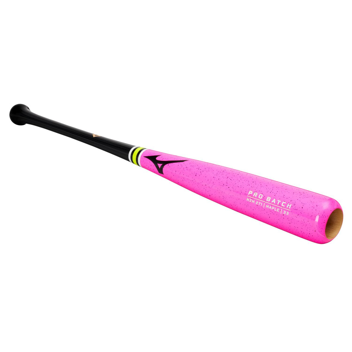 Mizuno Pro Batch MZM 271 Maple Wood Baseball Bat - Pink Glo - HIT a Double - 1