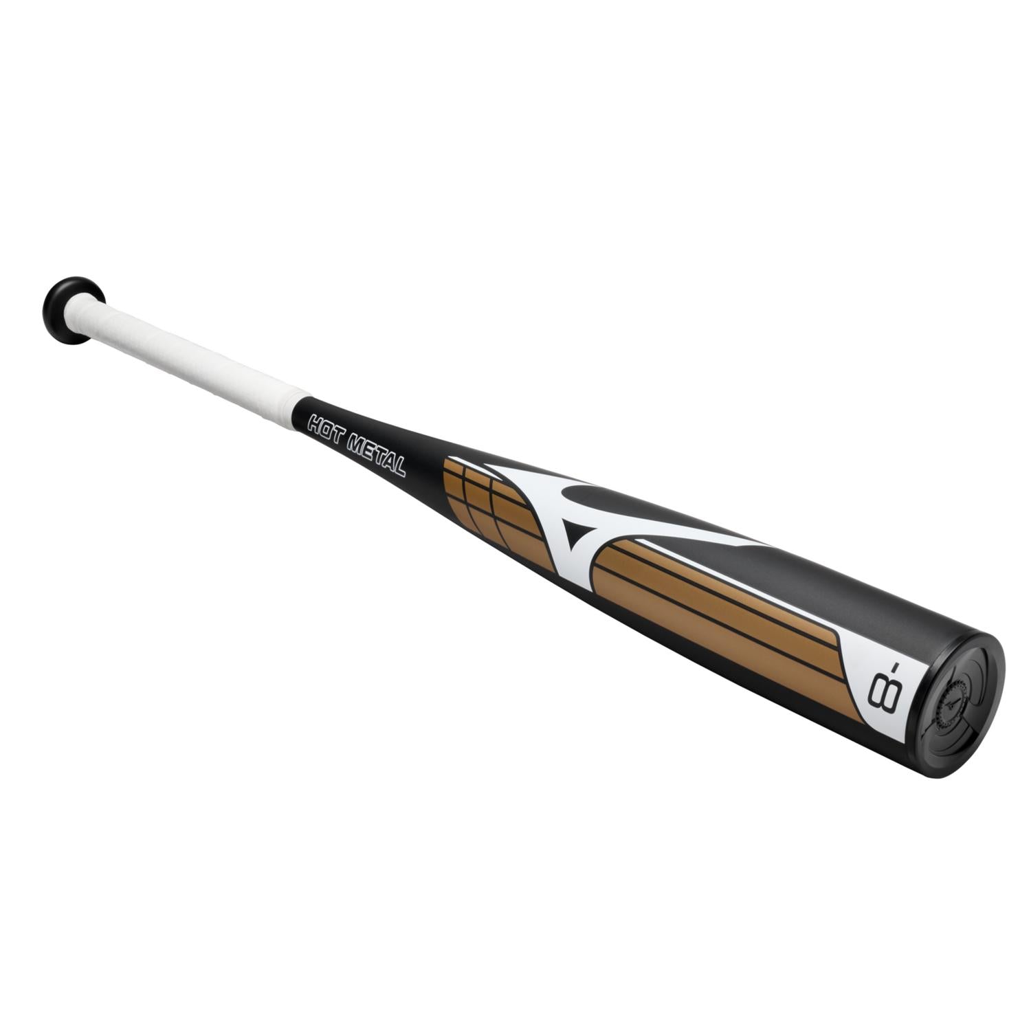 Mizuno HOT METAL - Big Barrel Youth USSSA Baseball Bat  (-10) - Black-Gold - HIT a Double - 1