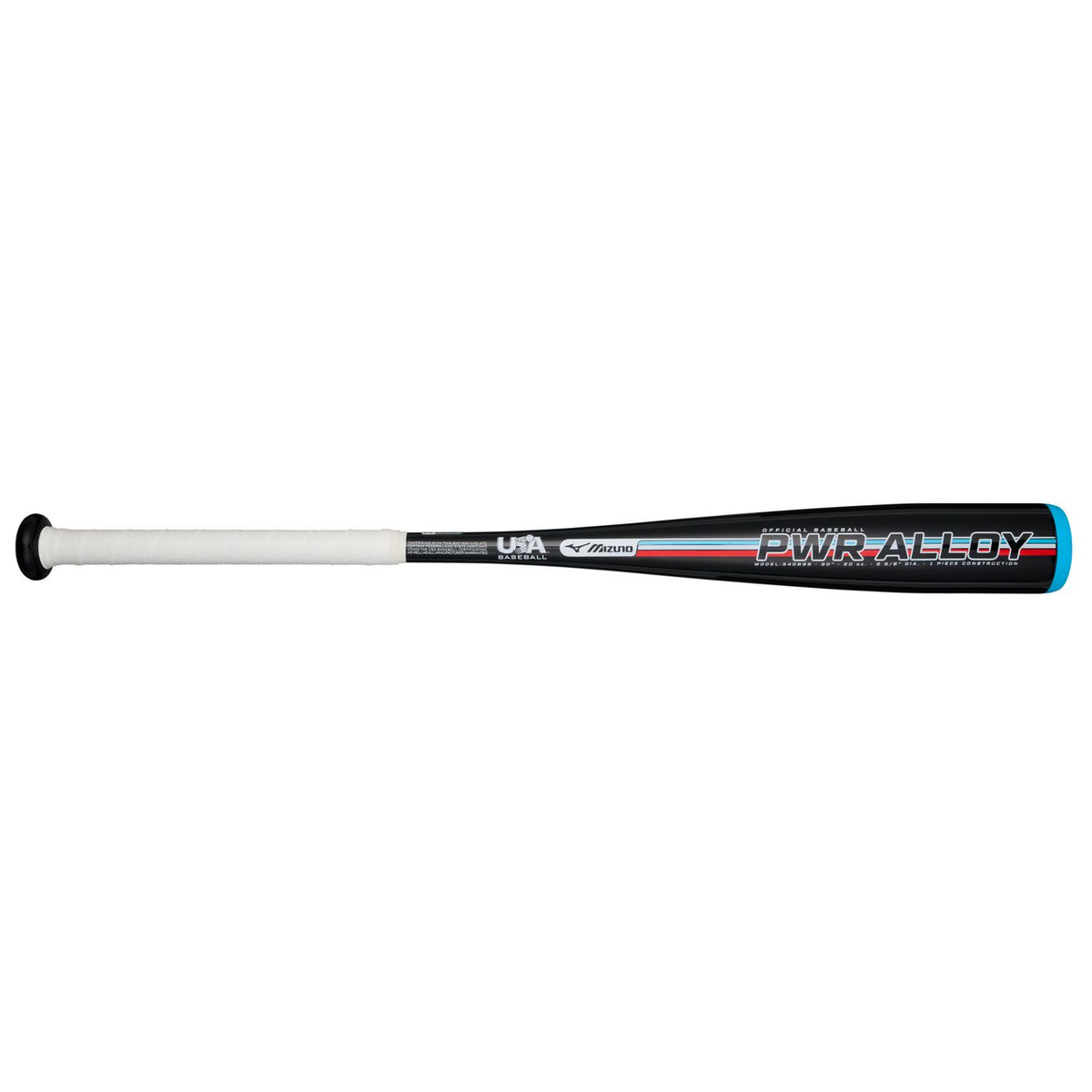 Mizuno PWR ALLOY - Big Barrel Youth USA Approved Bat (-10) - Black-Red - HIT a Double - 1
