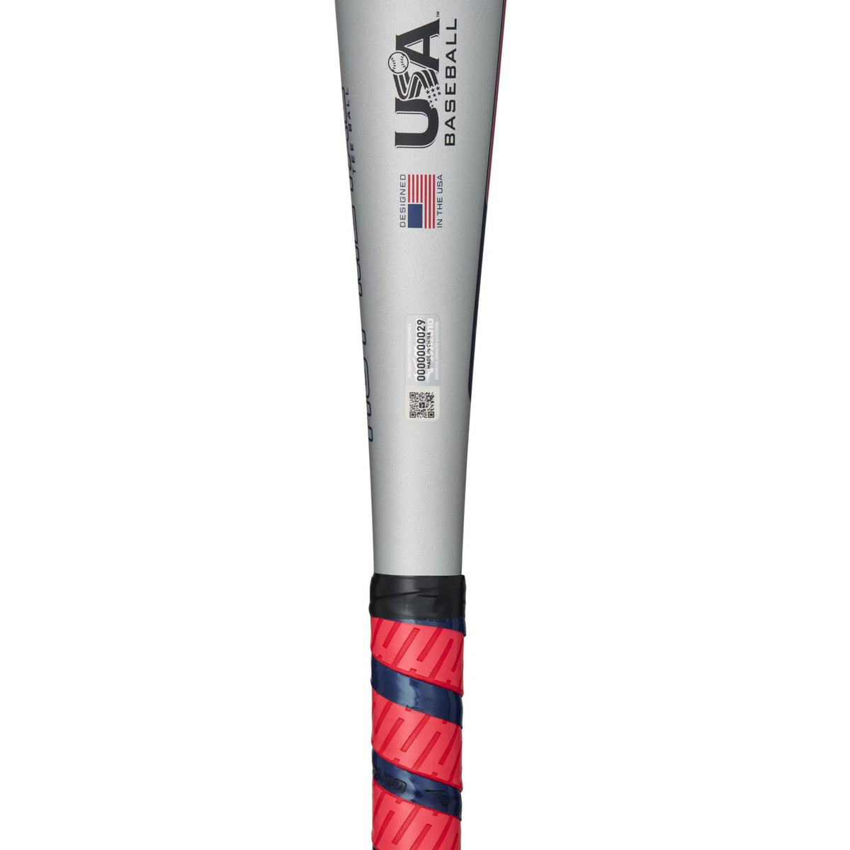 Mizuno HOT METAL - Big Barrel Tee Ball USA Approved Bat (-12) - Gray-Red - HIT a Double - 1
