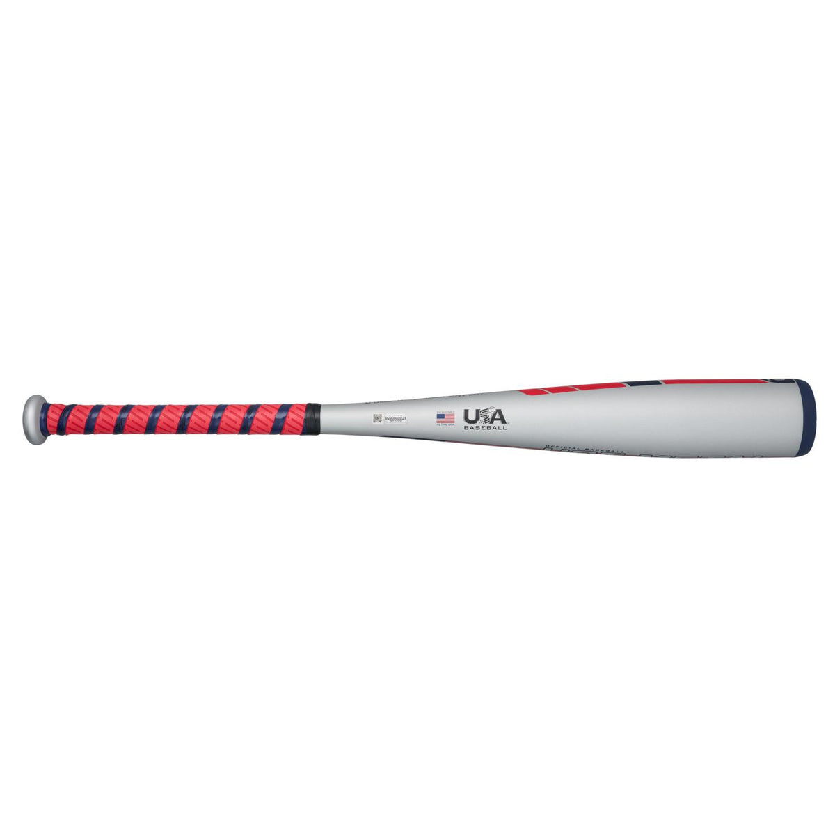 Mizuno HOT METAL - Big Barrel Tee Ball USA Approved Bat (-12) - Gray-Red - HIT a Double - 1