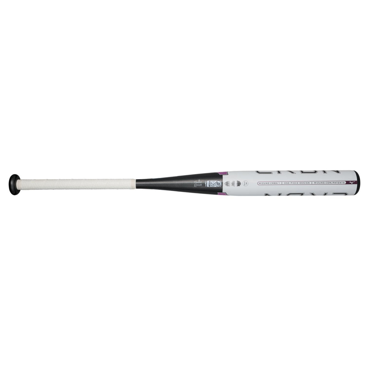 Mizuno CRBN1 Fastpitch Softball Bat (-11) - White-Black - HIT a Double - 1