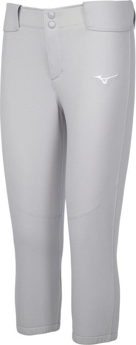 Mizuno Women's Belted Stretch Softball Pant - Gray - HIT a Doubloe