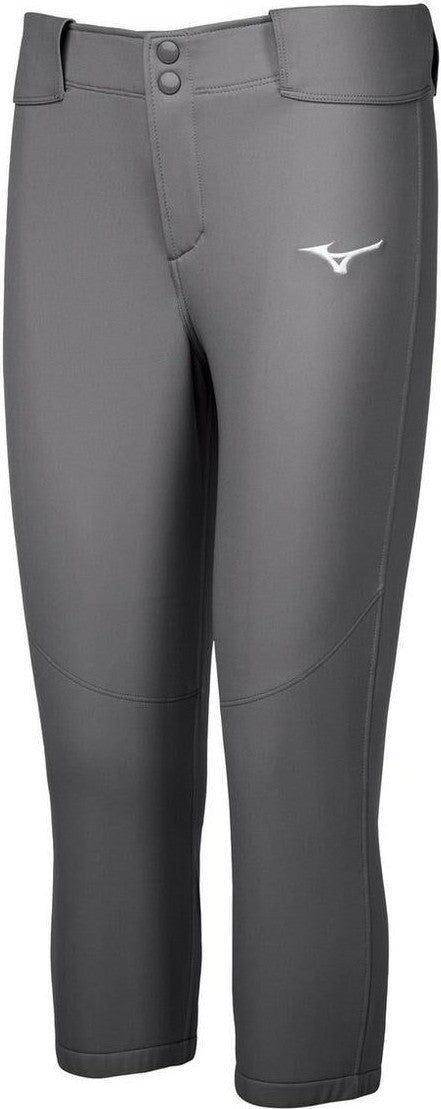 Mizuno Women's Belted Stretch Softball Pant - Charcoal - HIT a Doubloe