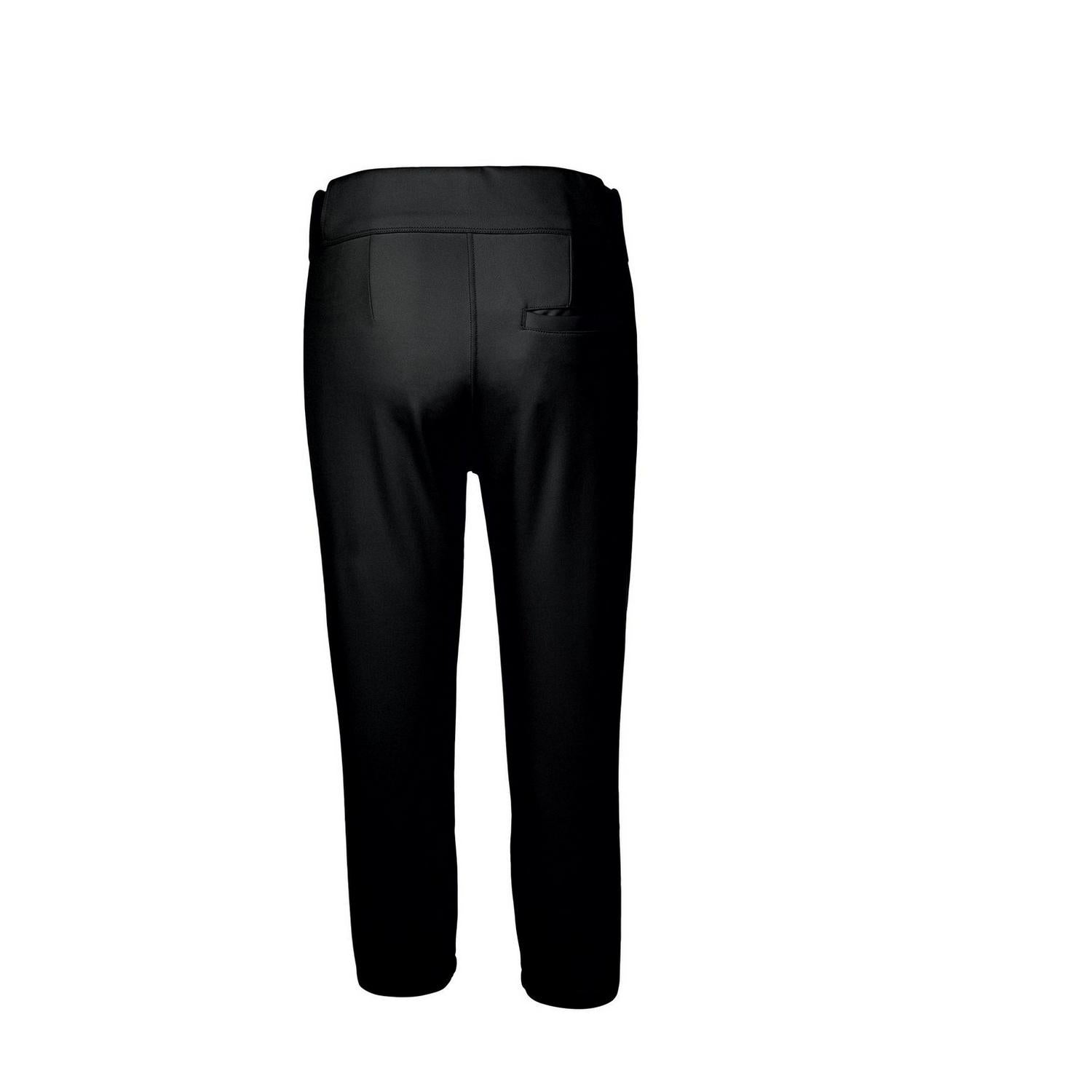 Mizuno Girl's Belted Stretch Softball Pant - Black - HIT a Doubloe