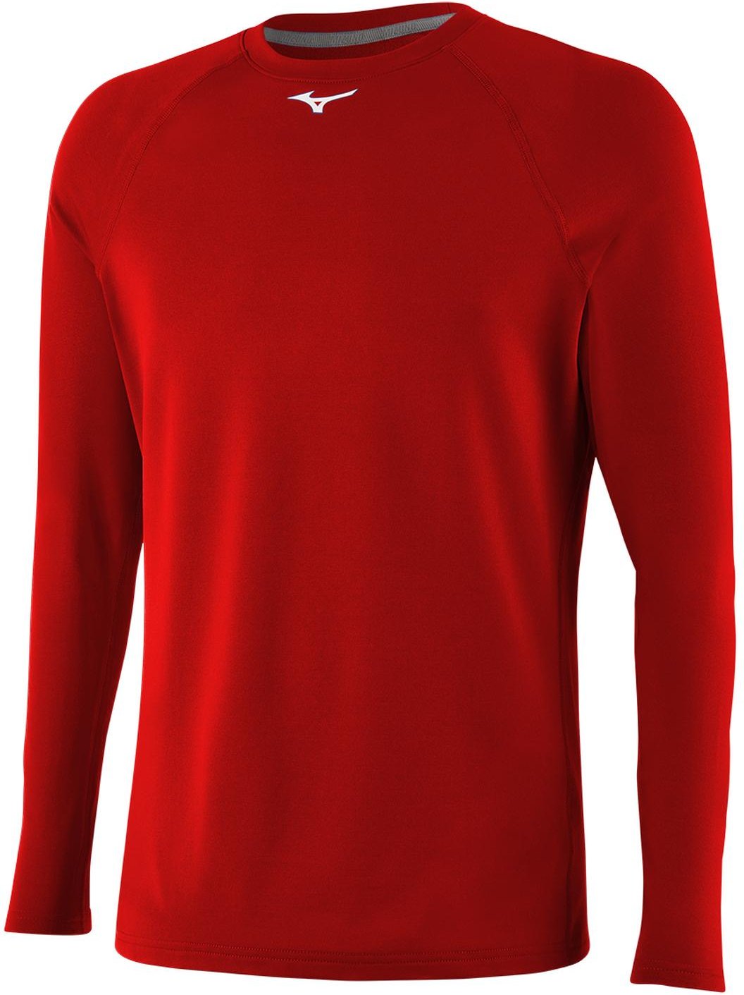 Mizuno Men's Thermo Compression Long Sleeve - Red - HIT a Doubloe