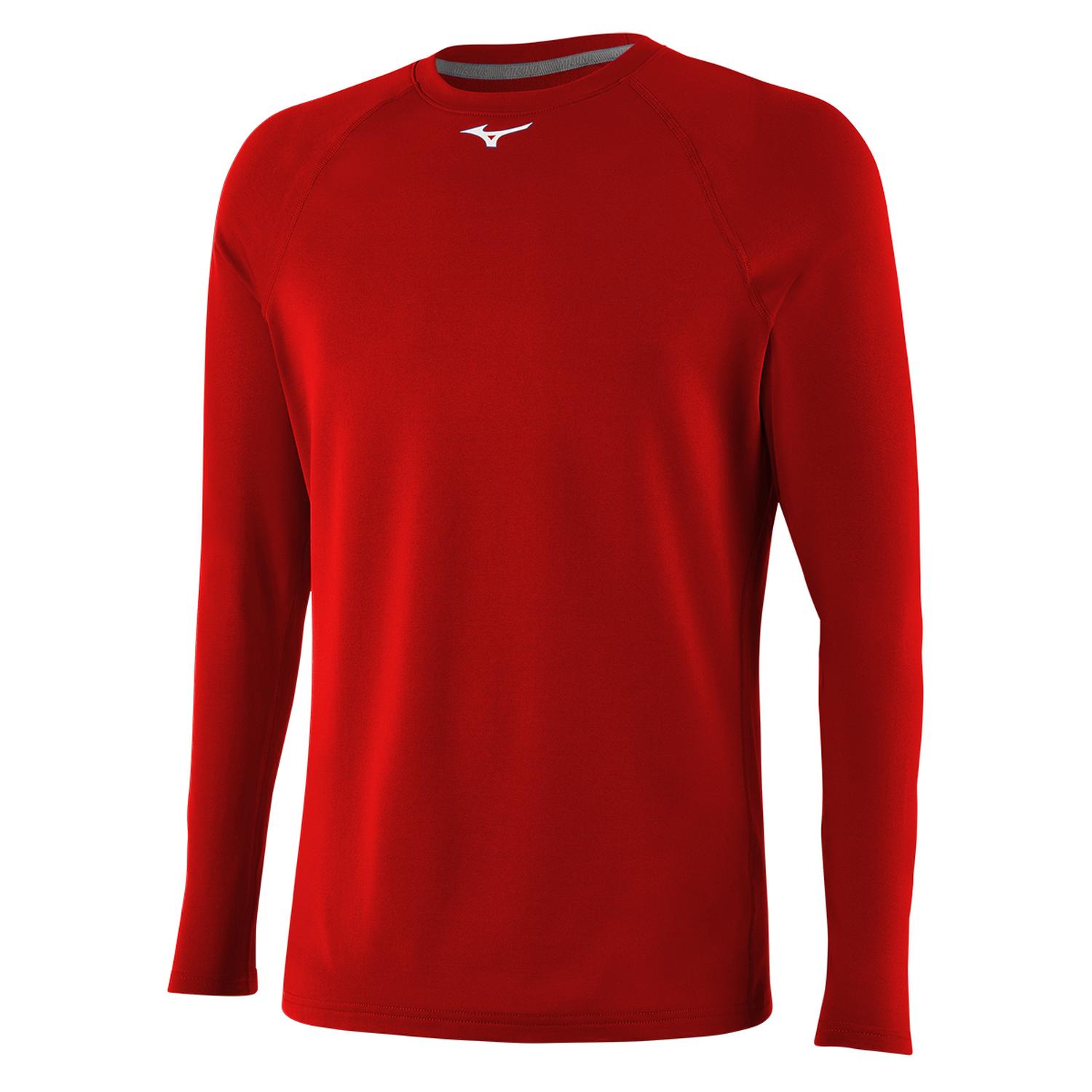 Mizuno Youth Thermo Compression Long Sleeve - Red - HIT a Doubloe