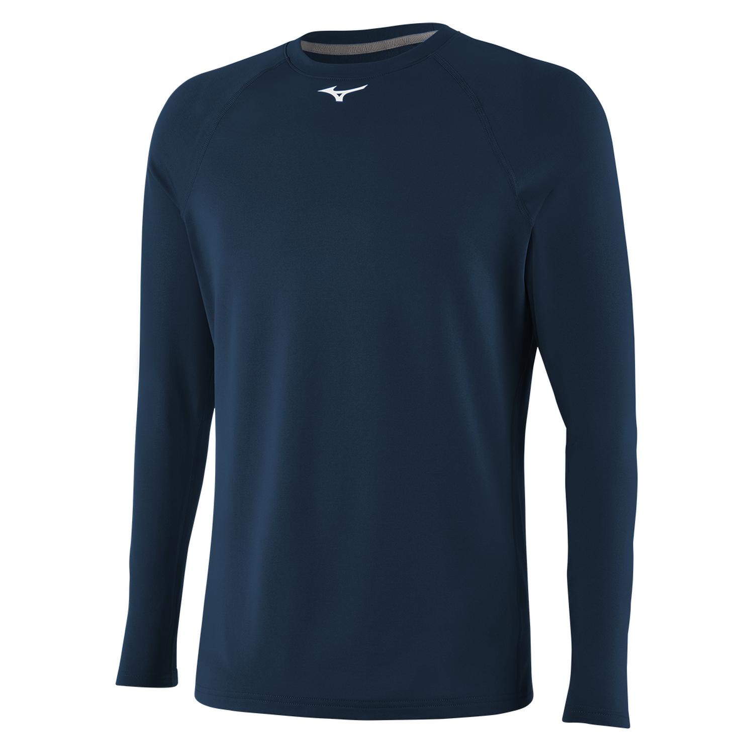 Mizuno Youth Thermo Compression Long Sleeve - Navy - HIT a Doubloe