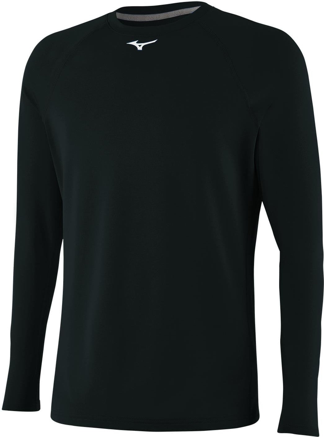 Mizuno Men's Thermo Compression Long Sleeve - Black - HIT a Doubloe