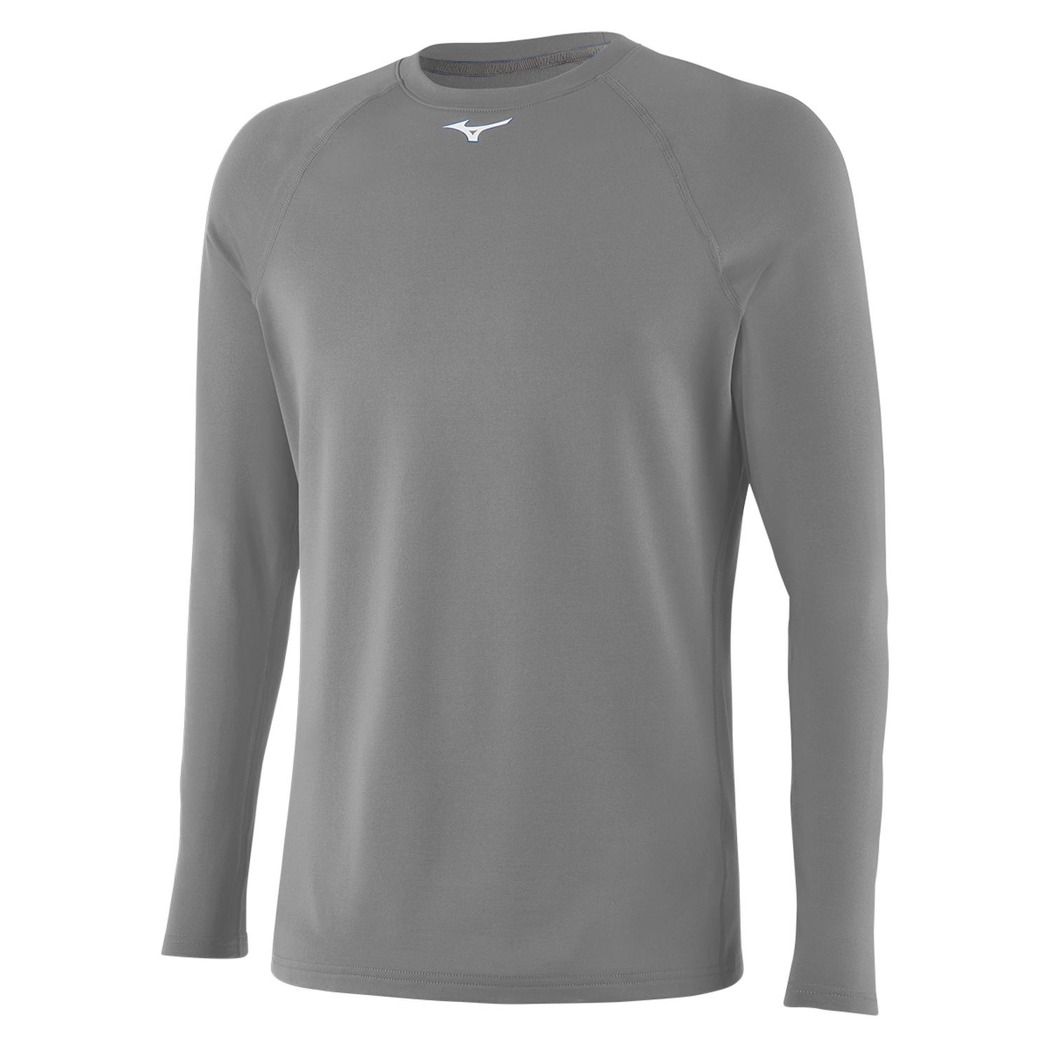 Mizuno Men's Thermo Compression Long Sleeve - Gray - HIT a Doubloe