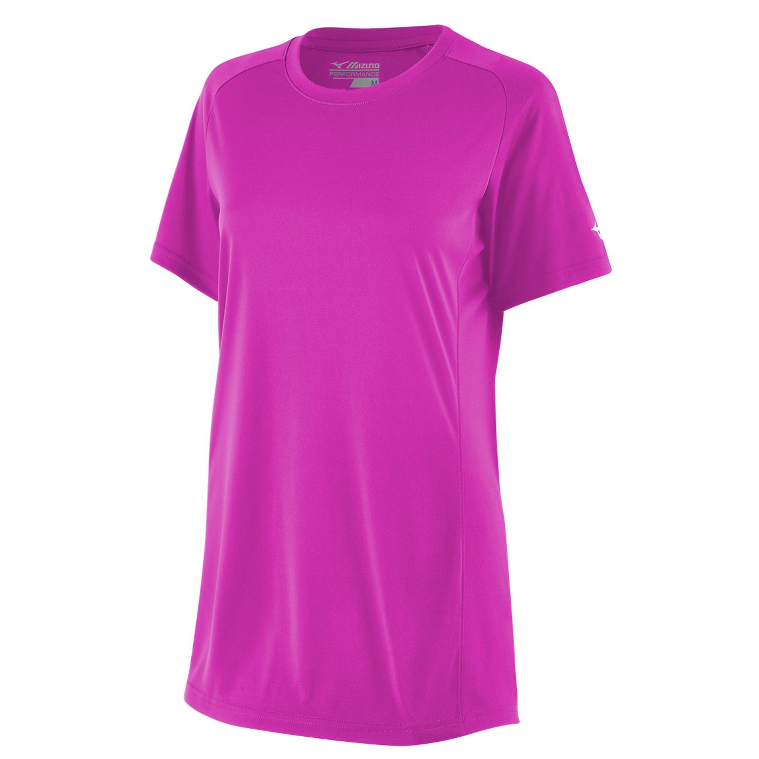 Mizuno Youth Softball Crew Neck Jersey - Shocking Pink - HIT a Doubloe