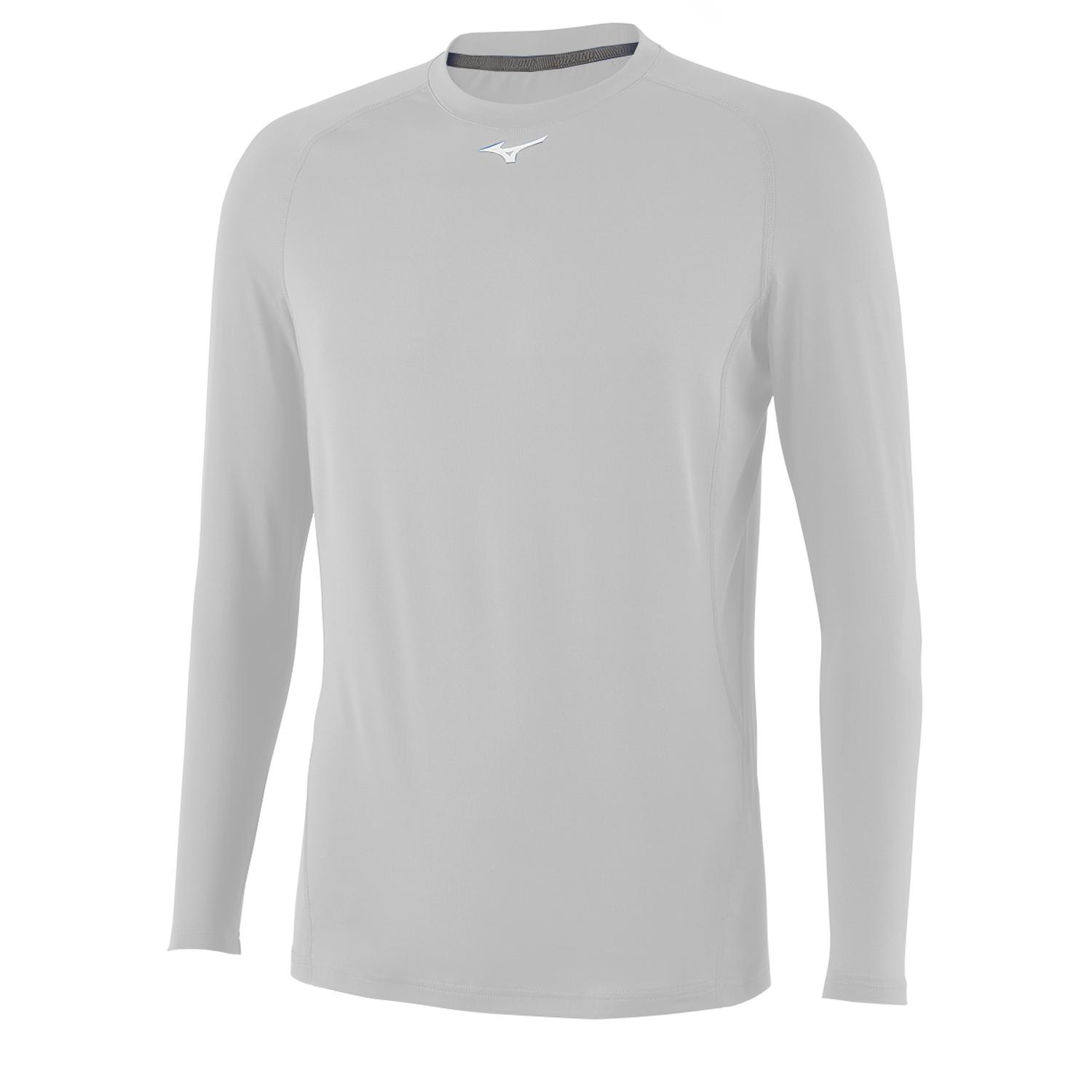 Mizuno Youth Long Sleeve Compression Top - White - HIT a Doubloe