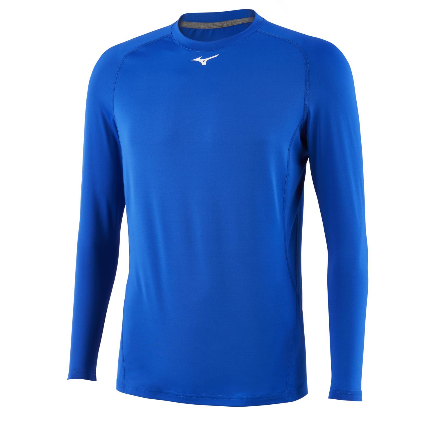 Mizuno Youth Long Sleeve Compression Top - Royal - HIT a Doubloe