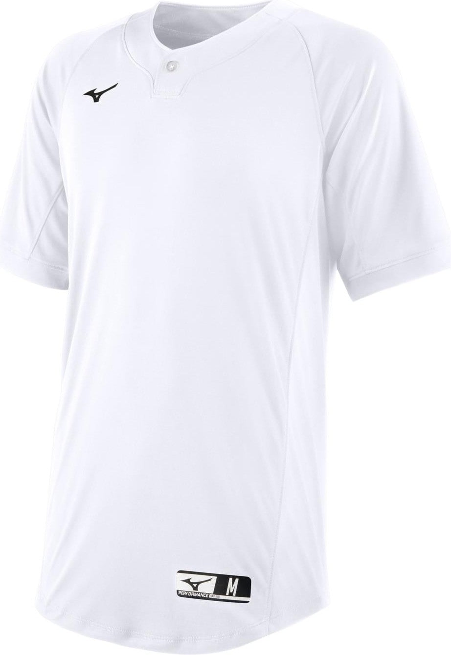 Mizuno Youth NXT 1-Button Baseball Jersey - White - HIT a Doubloe