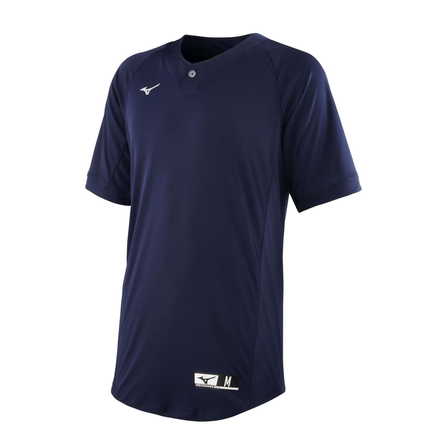 Mizuno Youth NXT 1-Button Baseball Jersey - Navy - HIT a Doubloe