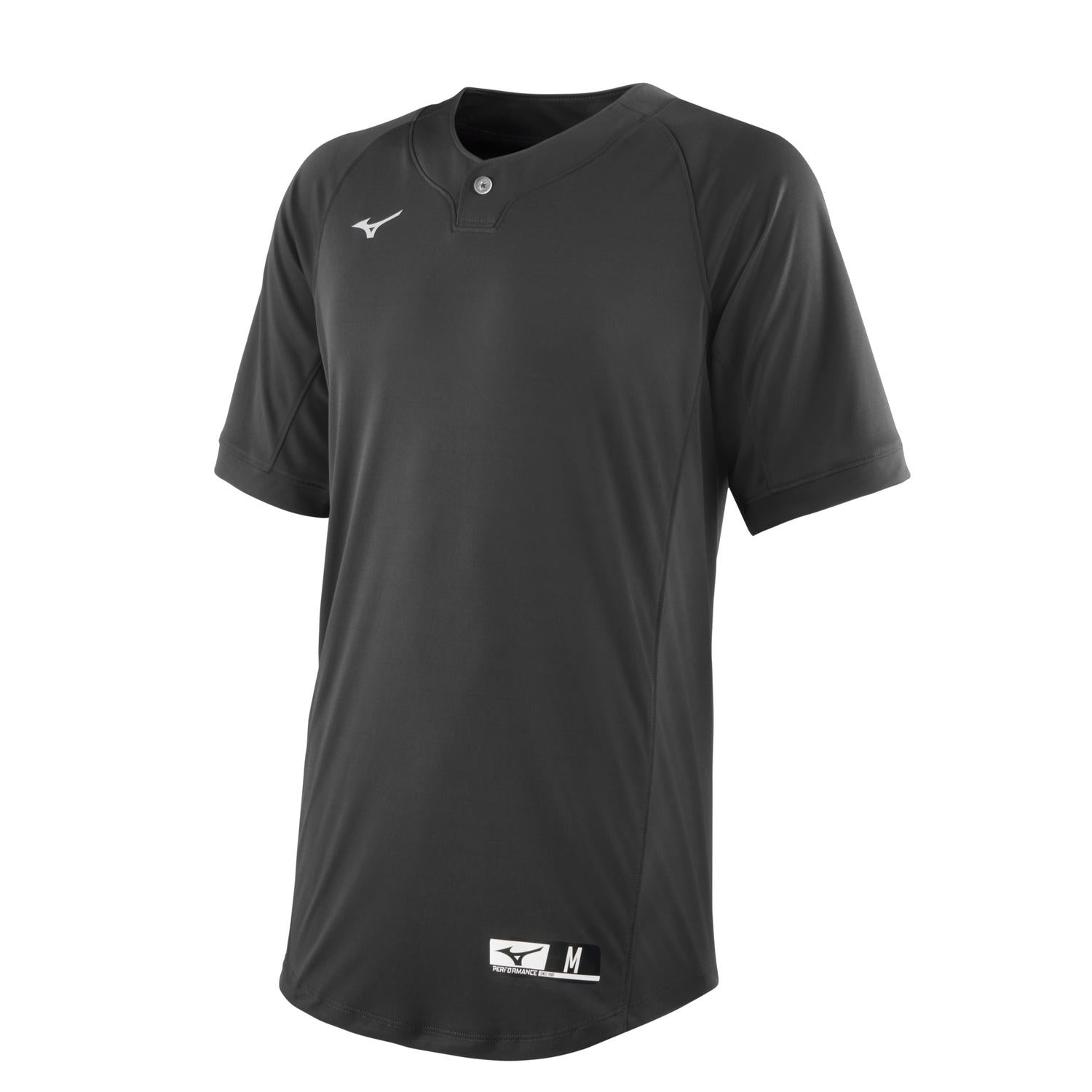 Mizuno Youth NXT 1-Button Baseball Jersey - Black - HIT a Doubloe