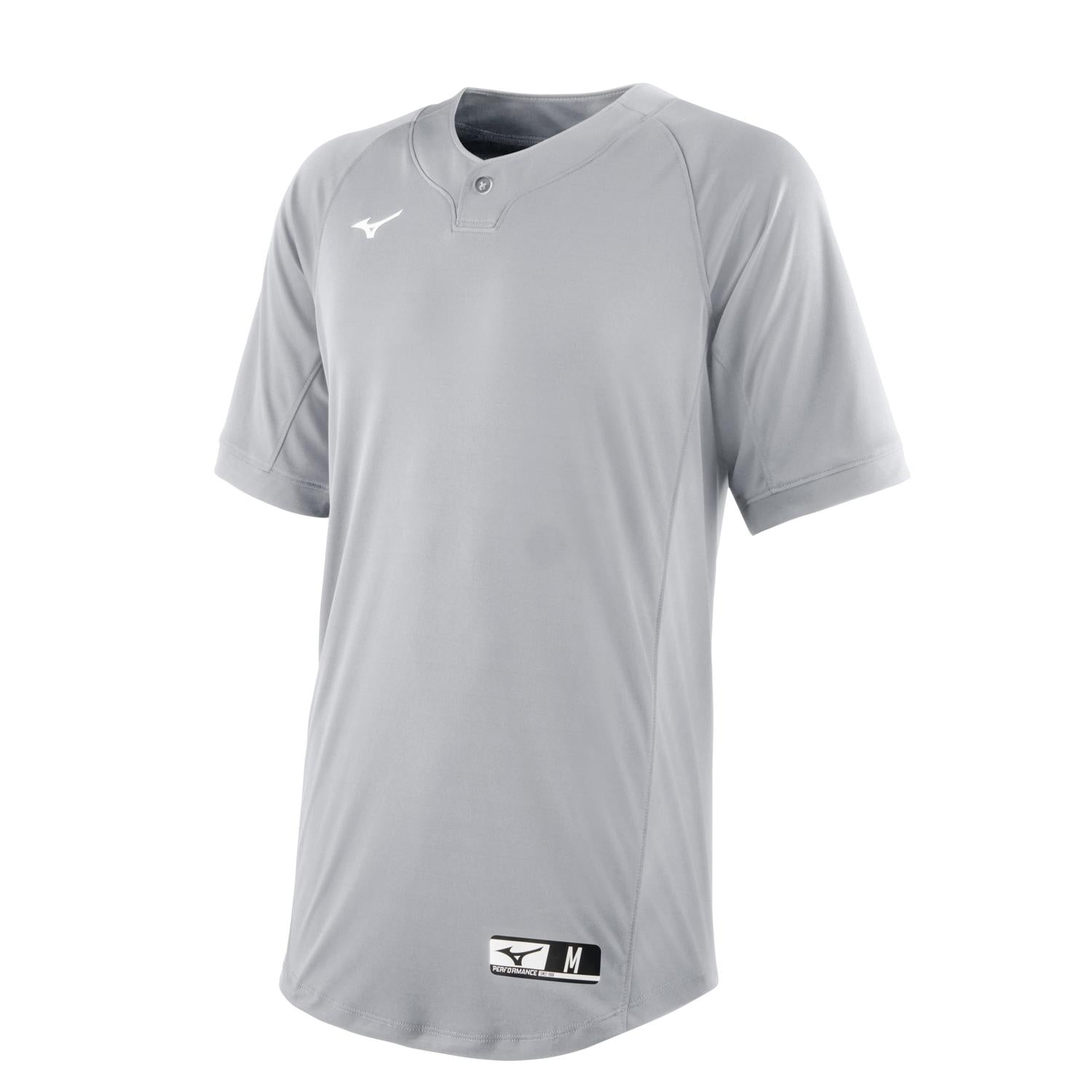Mizuno Youth NXT 1-Button Baseball Jersey - Gray - HIT a Doubloe