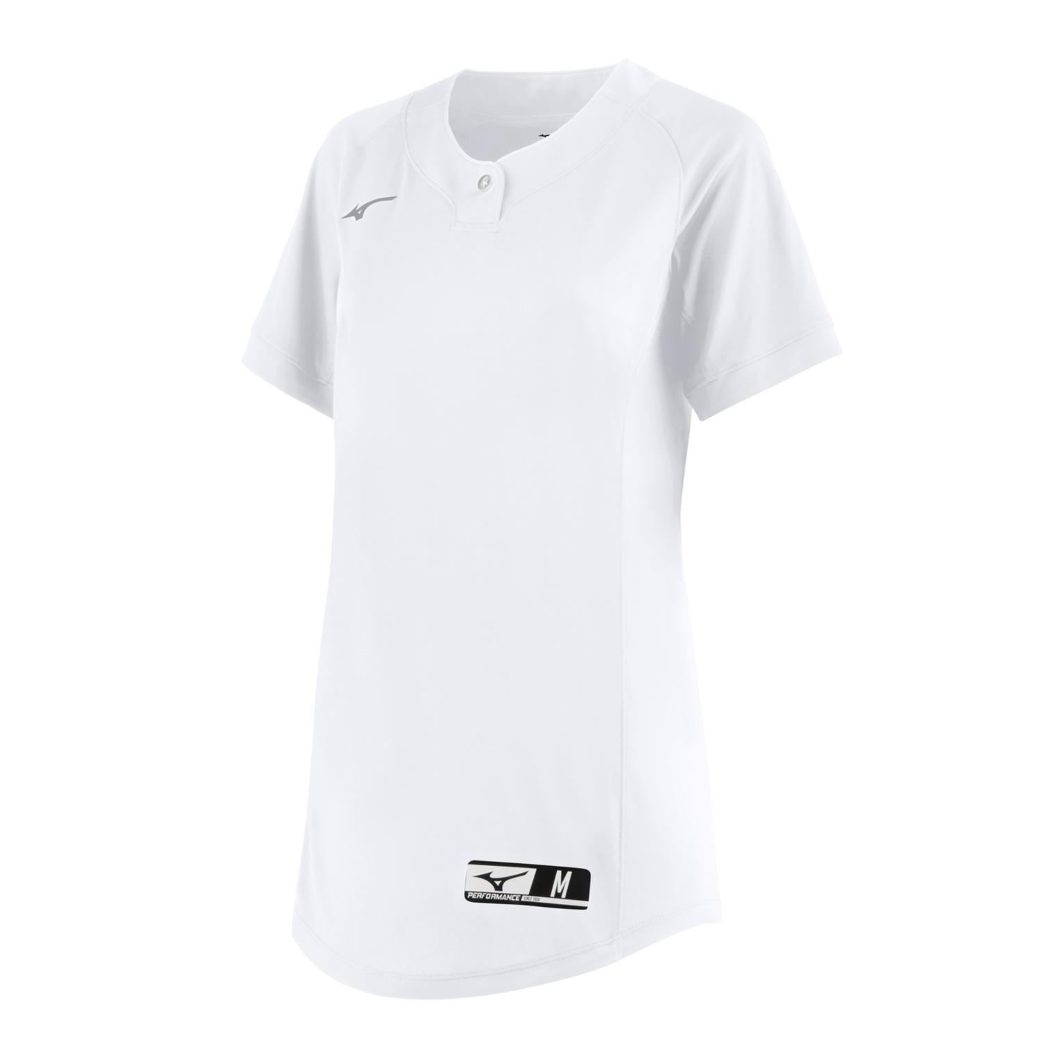 Mizuno AEROLITE 2-Button Sleeveless Softball Jersey - White - HIT a Doubloe