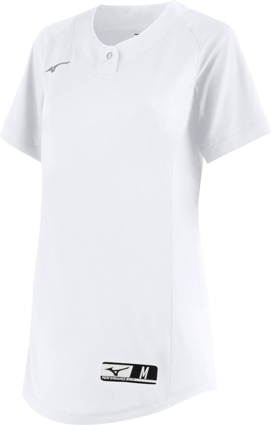 Mizuno Girl's NXT 1-Button Jersey - White - HIT a Doubloe