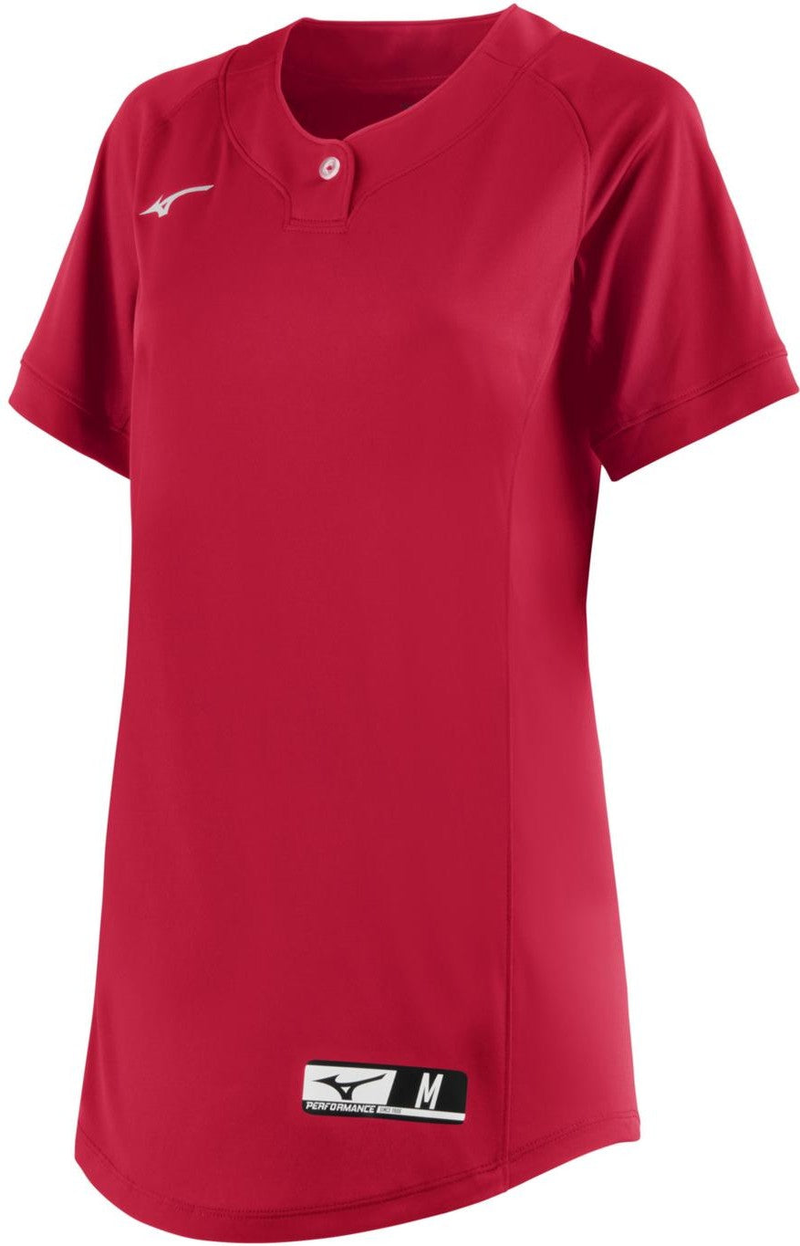 Mizuno Girl's NXT 1-Button Jersey - Red - HIT a Doubloe
