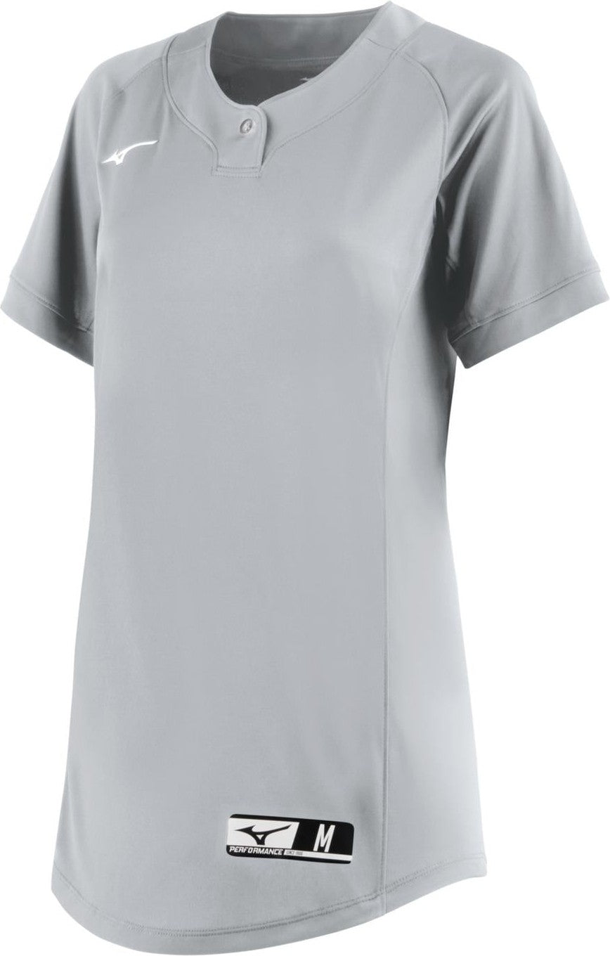 Mizuno AEROLITE 2-Button Sleeveless Softball Jersey - Gray - HIT a Doubloe