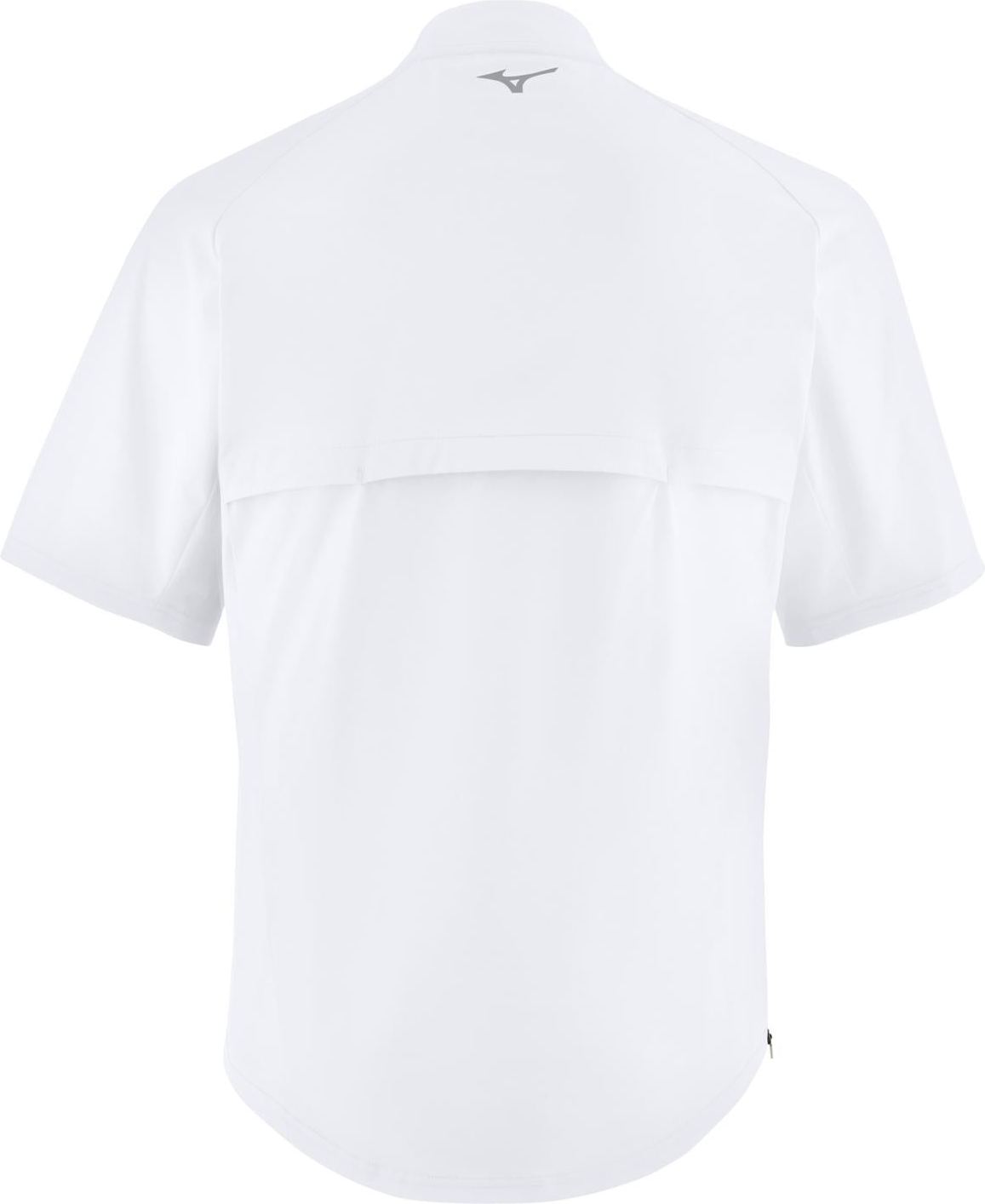 Mizuno Youth Short Sleeve Baseball Hitting Jacket - White - HIT a Doubloe