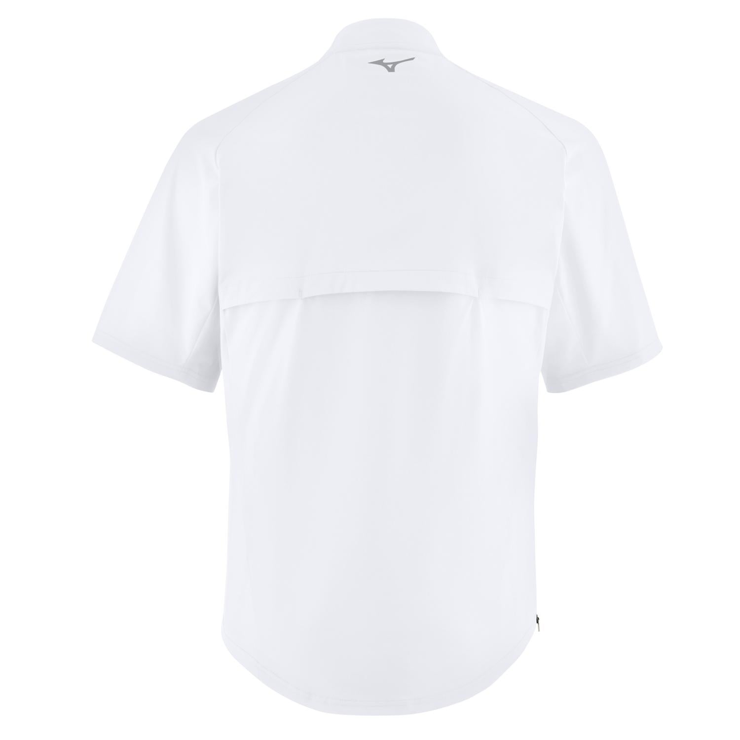 Mizuno Youth Short Sleeve Baseball Hitting Jacket - White - HIT a Doubloe