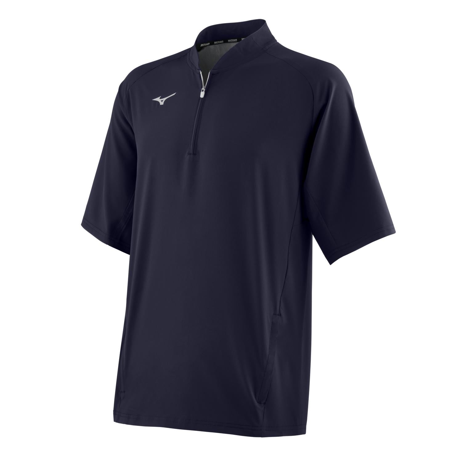 Mizuno Youth Short Sleeve Baseball Hitting Jacket - Navy - HIT a Doubloe