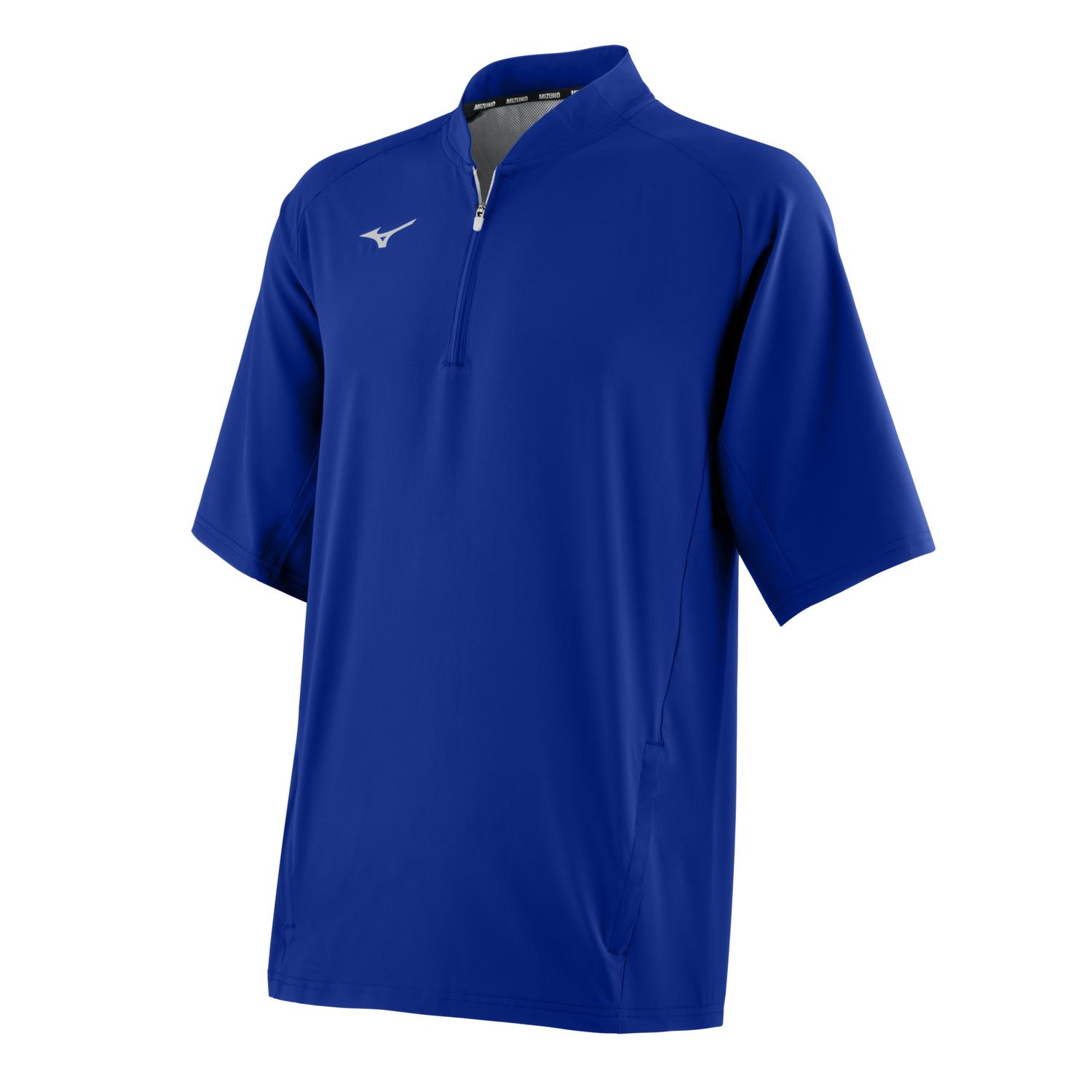 Mizuno Youth Short Sleeve Baseball Hitting Jacket - Royal - HIT a Doubloe