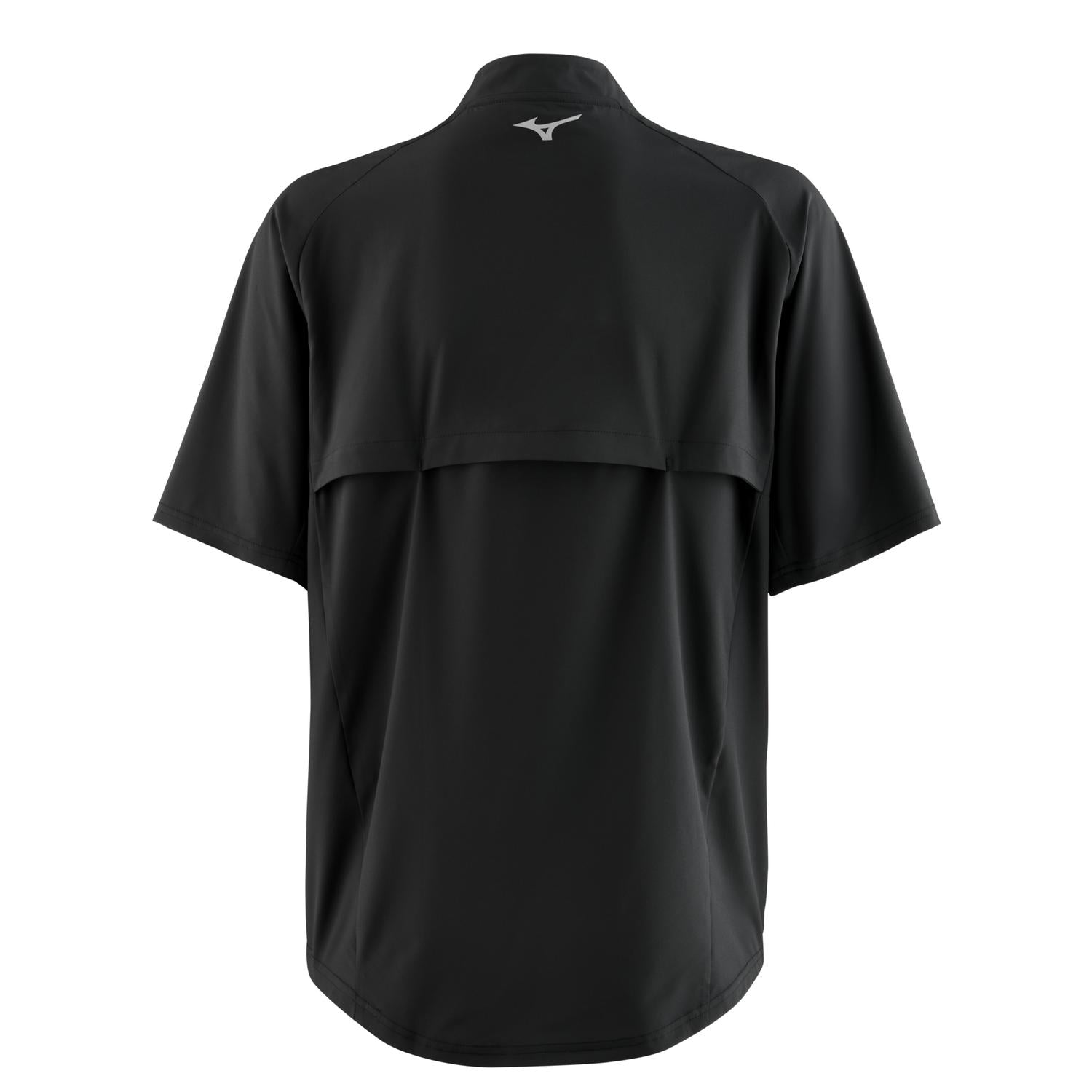 Mizuno Youth Short Sleeve Baseball Hitting Jacket - Black - HIT a Doubloe