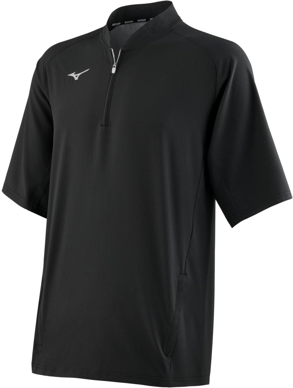 Mizuno Youth Short Sleeve Baseball Hitting Jacket - Black - HIT a Doubloe