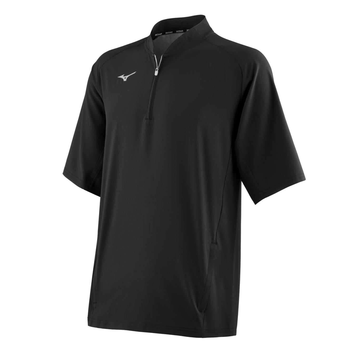 Mizuno Youth Short Sleeve Baseball Hitting Jacket - Black - HIT a Doubloe