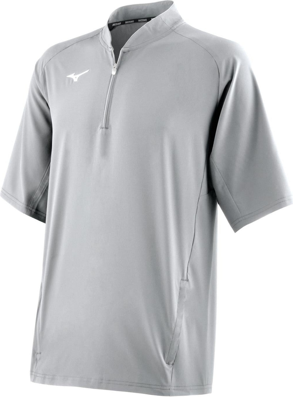 Mizuno Short Sleeve Hitting Jacket - Gray - HIT a Doubloe