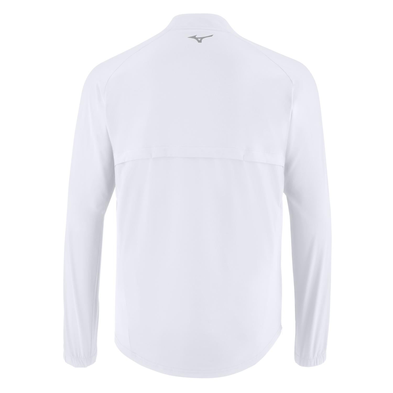 Mizuno Youth Long Sleeve Baseball Hitting Jacket - White - HIT a Doubloe