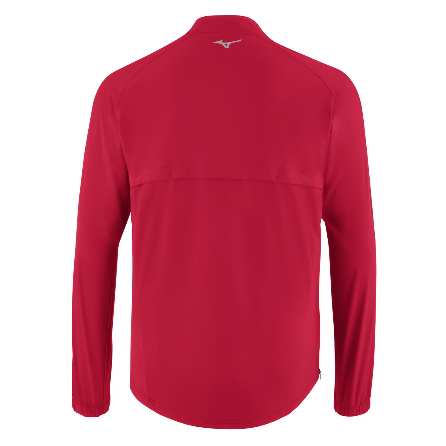 Mizuno Youth Long Sleeve Baseball Hitting Jacket - Red - HIT a Doubloe