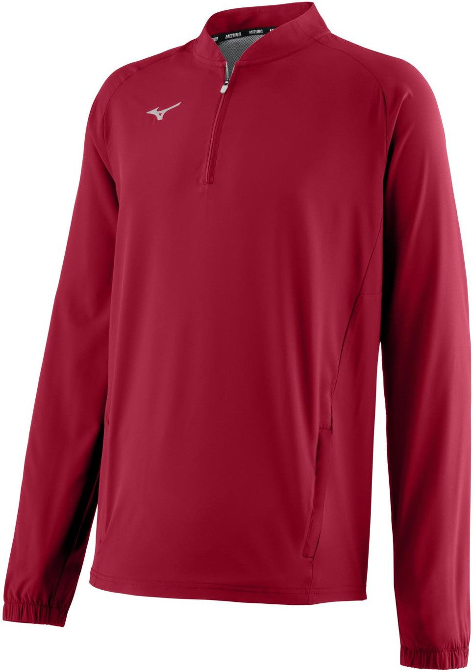 Mizuno Youth Long Sleeve Baseball Hitting Jacket - Red - HIT a Doubloe