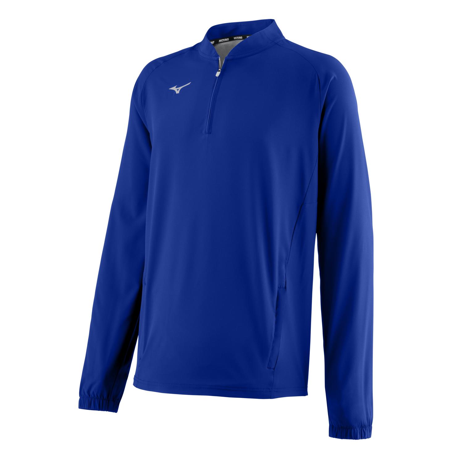 Mizuno Youth Long Sleeve Baseball Hitting Jacket - Royal - HIT a Doubloe