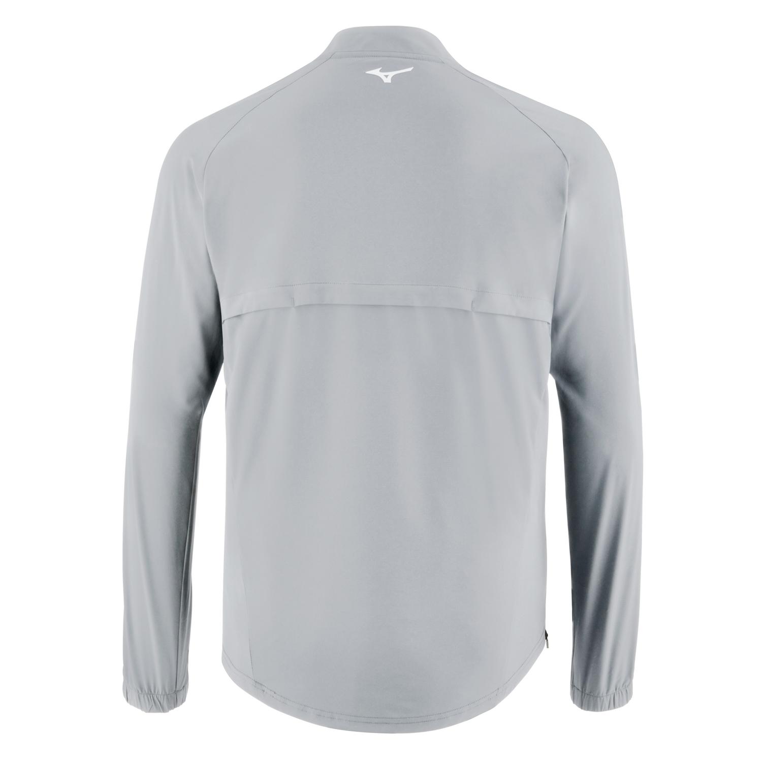 Mizuno Long Sleeve Hitting Jacket - Gray - HIT a Doubloe
