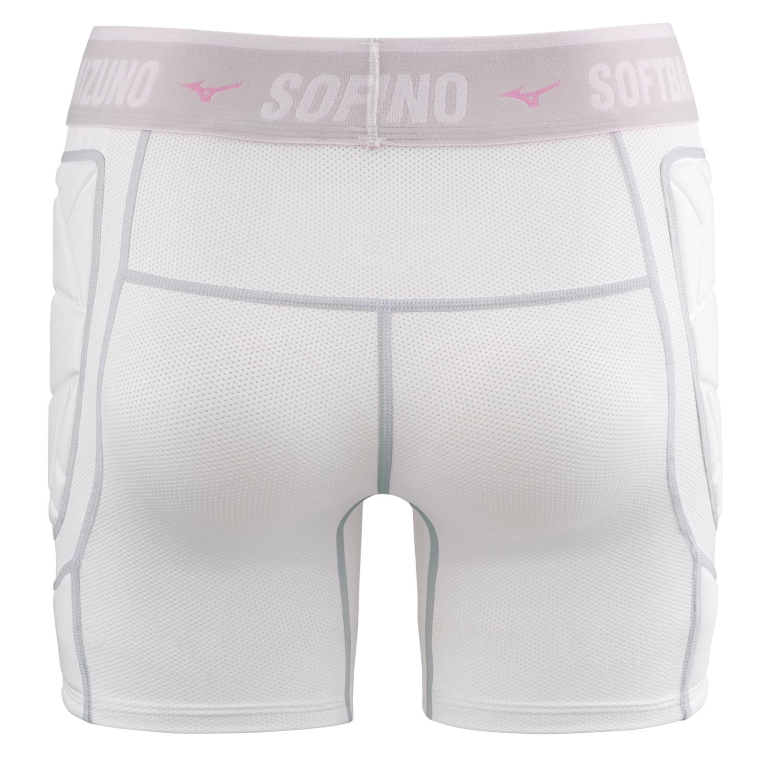 Mizuno Women's RB Shield Padded Sliding Short - White - HIT a Doubloe