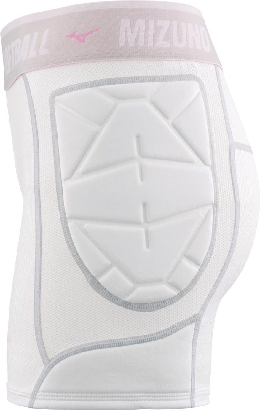 Mizuno Youth Girl's RB Shield Padded Sliding Short - White - HIT a Doubloe