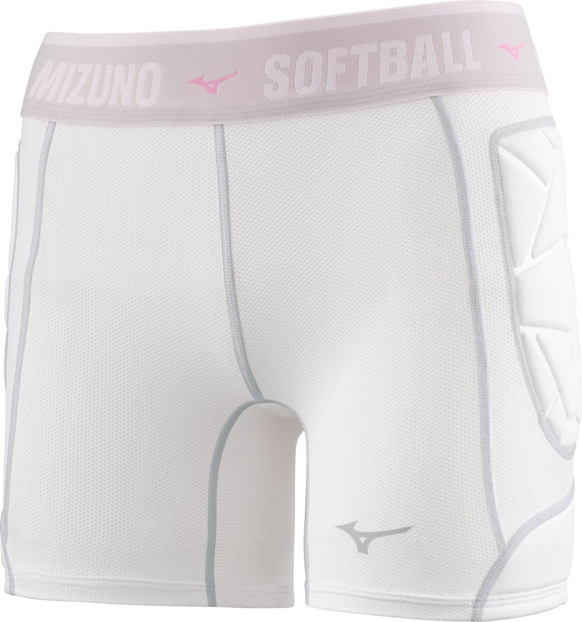 Mizuno Youth Girl's RB Shield Padded Sliding Short - White - HIT a Doubloe