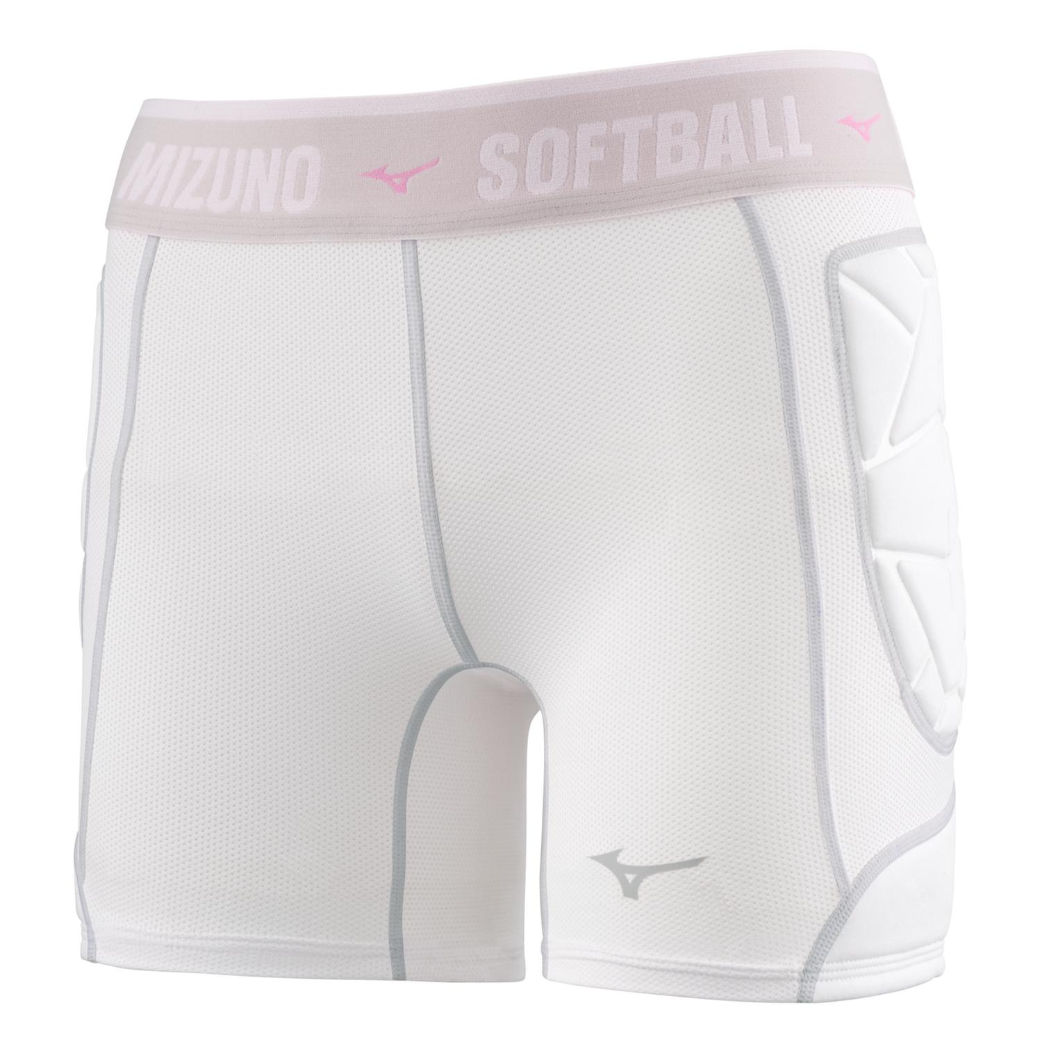 Mizuno Youth Girl's RB Shield Padded Sliding Short - White - HIT a Doubloe