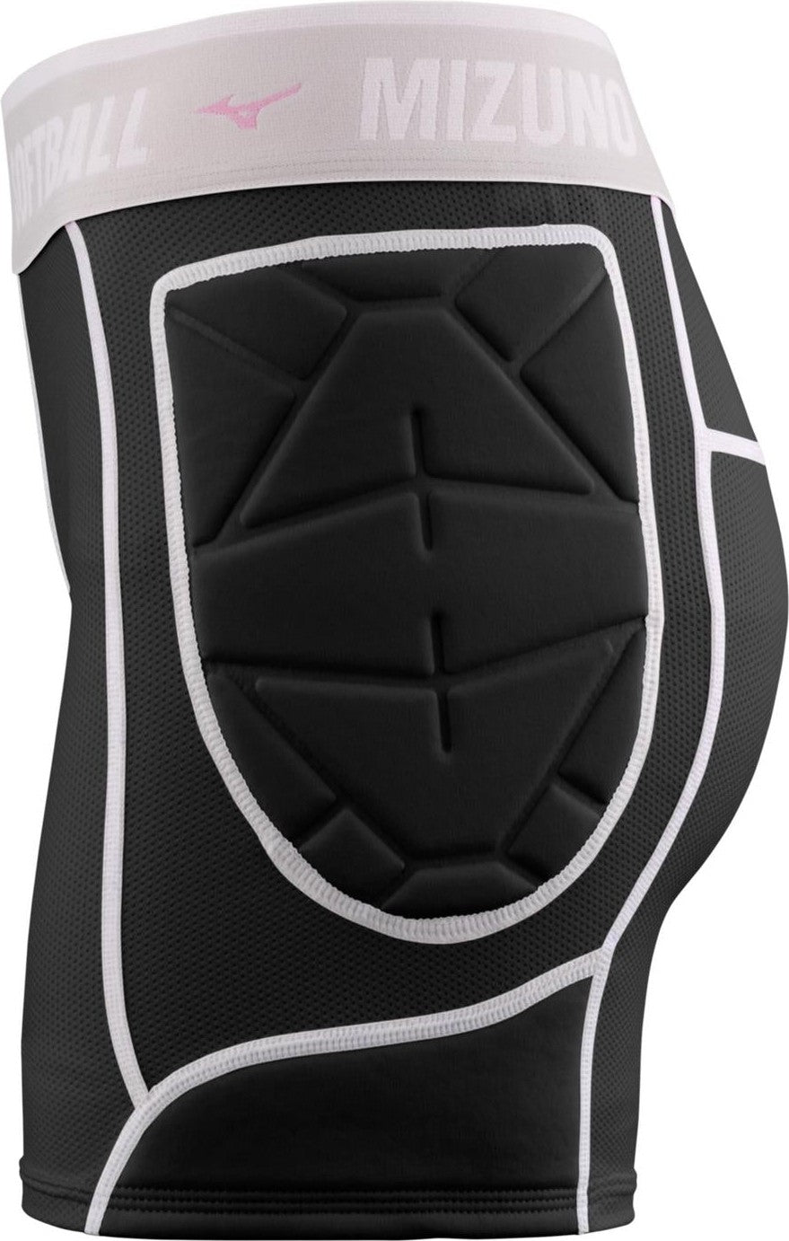 Mizuno Women's RB Shield Padded Sliding Short - Black - HIT a Doubloe