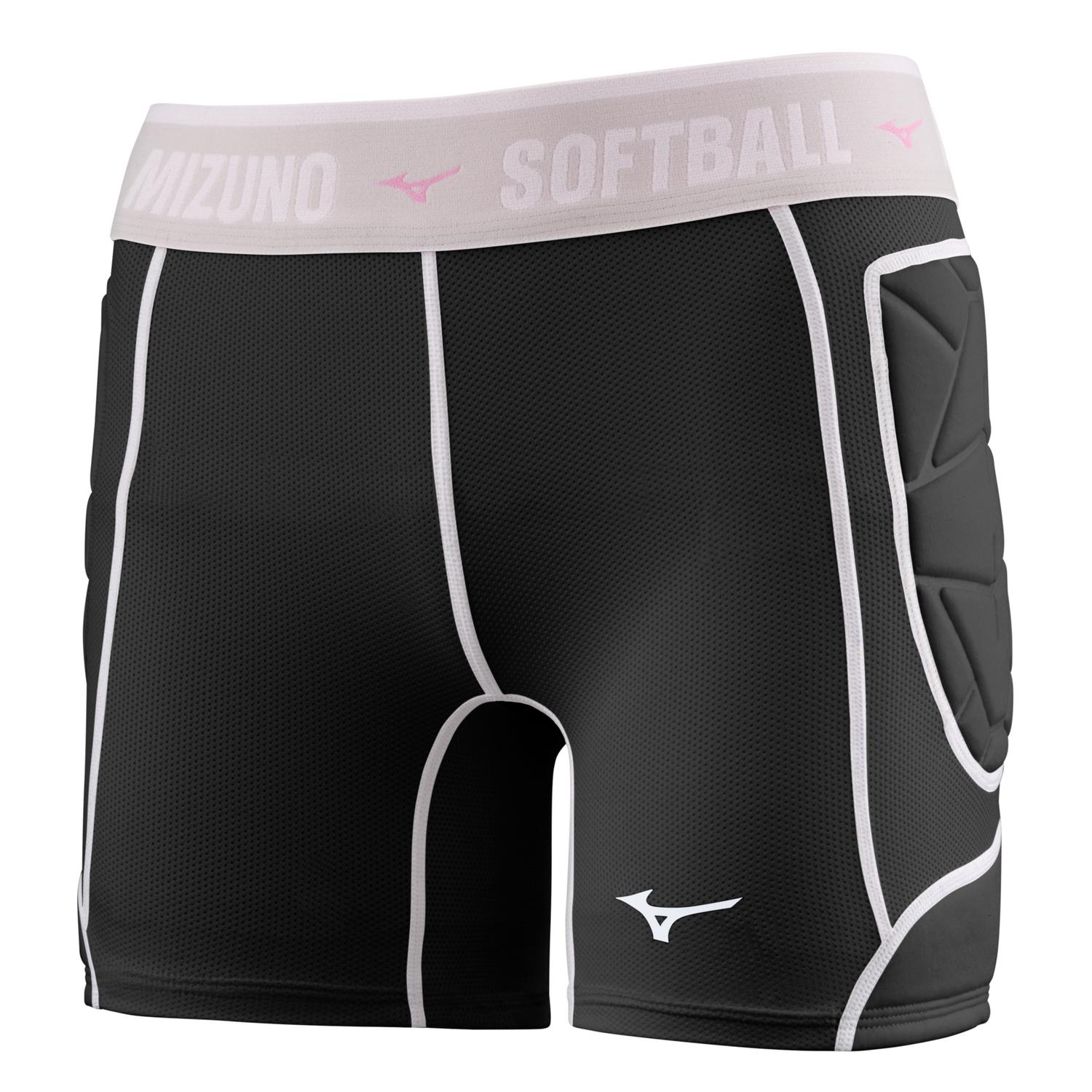 Mizuno Youth Girl's RB Shield Padded Sliding Short - Black - HIT a Doubloe