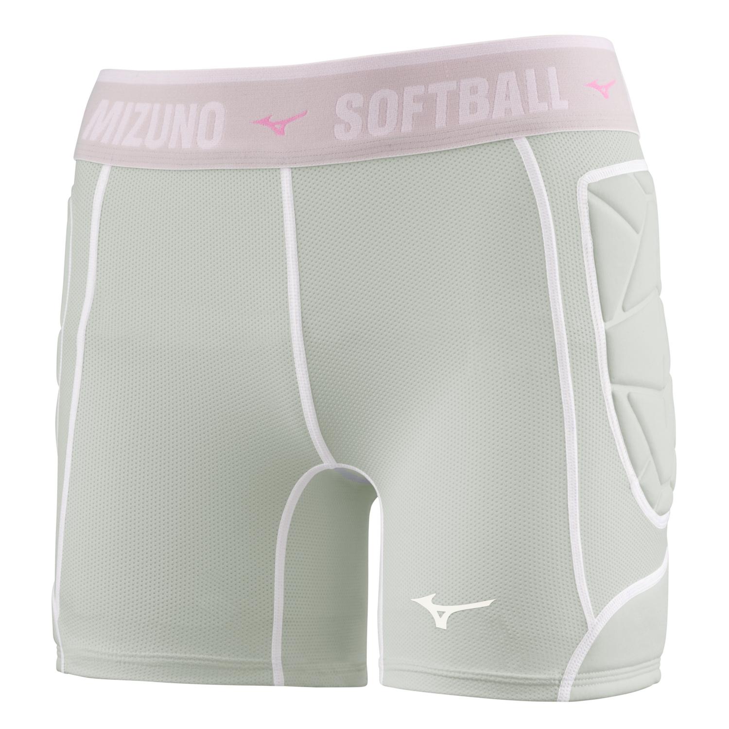 Mizuno Women's RB Shield Padded Sliding Short - Gray - HIT a Doubloe