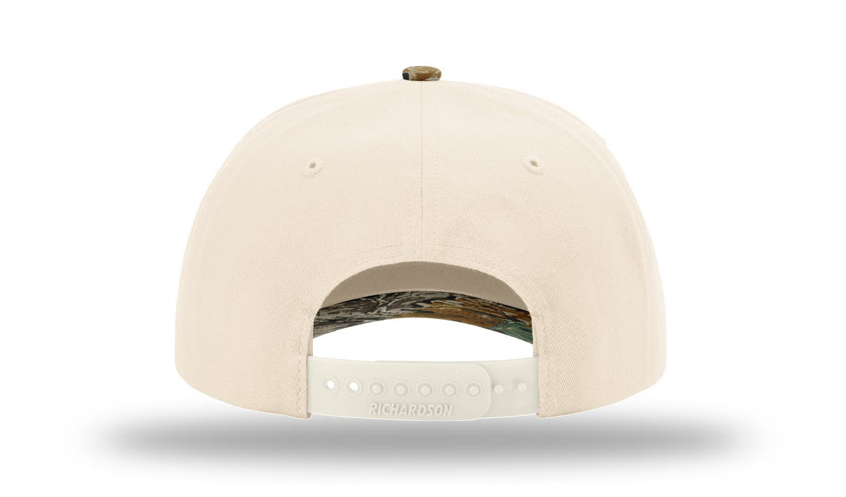 Richardson 356 5 Panel Relaxed Gramps Cap - Cream Realtree Advantage - back view